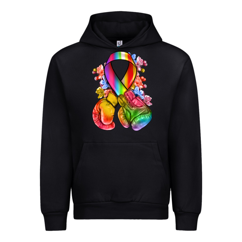 All Color Ribbon With Boxing Gloves Urban Hoodie by NancyCooperArtShop | Teevron