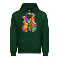 Forest Green all color ribbon with boxing gloves Urban Hoodie - NancyCooperArtShop