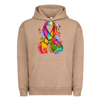 Pigment Burro all color ribbon with boxing gloves Urban Hoodie - NancyCooperArtShop