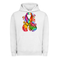 Pigment Lunar Rock all color ribbon with boxing gloves Urban Hoodie - NancyCooperArtShop