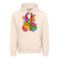 Sandshell all color ribbon with boxing gloves Urban Hoodie - NancyCooperArtShop