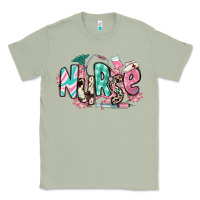 Matcha floral nurse Classic Tee - RanaPortraitStore