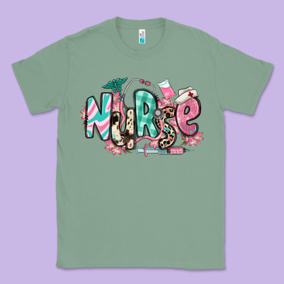 Floral Nurse Classic Tee Designed By Ranaportraitstore