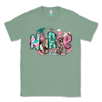 Sage floral nurse Classic Tee - RanaPortraitStore