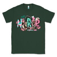 Sports Green floral nurse Classic Tee - RanaPortraitStore