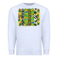 White St. Patrick's Day brushstrokes Premium Sweatshirt - Neo Western