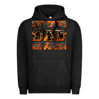 Pigment Black American Firefighter Dad Urban Hoodie - LillyAllenDesigns