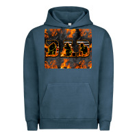 Pigment Midnight Navy American Firefighter Dad Urban Hoodie - LillyAllenDesigns