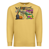 Antique Gold spooky saurus rex Premium Sweatshirt - CowhideDigitalArt