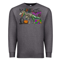 Charcoal Heather spooky saurus rex Premium Sweatshirt - CowhideDigitalArt