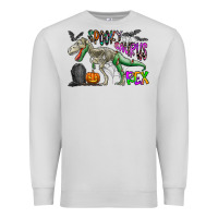 Dove Grey spooky saurus rex Premium Sweatshirt - CowhideDigitalArt