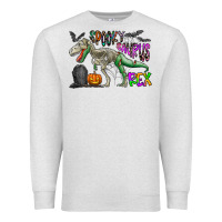 Oatmeal Heather spooky saurus rex Premium Sweatshirt - CowhideDigitalArt