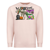Pale Pink spooky saurus rex Premium Sweatshirt - CowhideDigitalArt