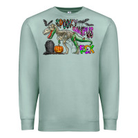 Seafoam spooky saurus rex Premium Sweatshirt - CowhideDigitalArt