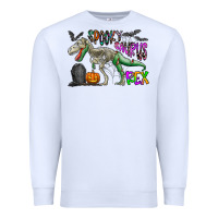 White spooky saurus rex Premium Sweatshirt - CowhideDigitalArt