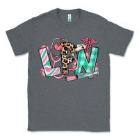 Charcoal Heather floral lpn licensed practical nurse Classic Tee - RanaPortraitStore