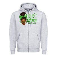 Heather Grey sorority colors green its the self love for me afr Zipper Hoodie - texasbilliewilder