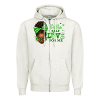 Oatmeal Heather sorority colors green its the self love for me afr Zipper Hoodie - texasbilliewilder