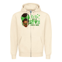 Sandshell sorority colors green its the self love for me afr Zipper Hoodie - texasbilliewilder