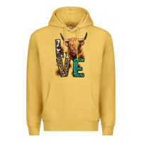 Antique Gold love long haired cow Premium Hoodie - Jasminsmagicworld