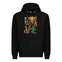 Black love long haired cow Premium Hoodie - Jasminsmagicworld