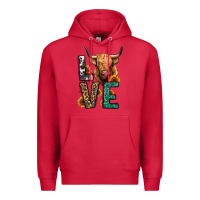 Cardinal love long haired cow Premium Hoodie - Jasminsmagicworld
