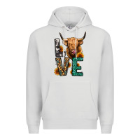 Dove Grey love long haired cow Premium Hoodie - Jasminsmagicworld