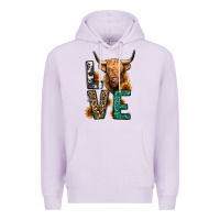 Lilac love long haired cow Premium Hoodie - Jasminsmagicworld