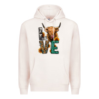 Pale Pink love long haired cow Premium Hoodie - Jasminsmagicworld