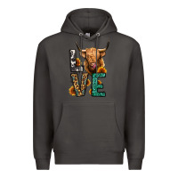 Smoke love long haired cow Premium Hoodie - Jasminsmagicworld