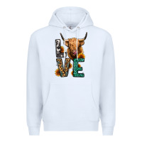 White love long haired cow Premium Hoodie - Jasminsmagicworld
