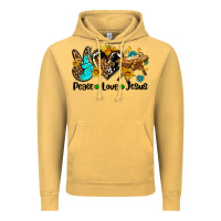 Vintage Mustard peace love jesus Vintage Hoodie - AdoDesignShop
