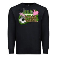 Black love my girl soccer Premium Sweatshirt - HRA Design Shop
