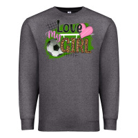 Charcoal Heather love my girl soccer Premium Sweatshirt - HRA Design Shop
