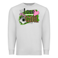 Dove Grey love my girl soccer Premium Sweatshirt - HRA Design Shop