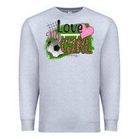 Heather Grey love my girl soccer Premium Sweatshirt - HRA Design Shop