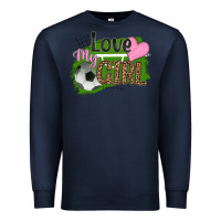Navy love my girl soccer Premium Sweatshirt - HRA Design Shop