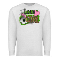 Oatmeal Heather love my girl soccer Premium Sweatshirt - HRA Design Shop