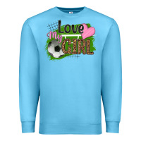 Ocean Blue love my girl soccer Premium Sweatshirt - HRA Design Shop