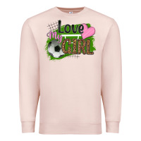 Pale Pink love my girl soccer Premium Sweatshirt - HRA Design Shop