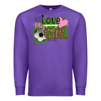 Purple love my girl soccer Premium Sweatshirt - HRA Design Shop