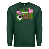 Sports Green love my girl soccer Premium Sweatshirt - HRA Design Shop