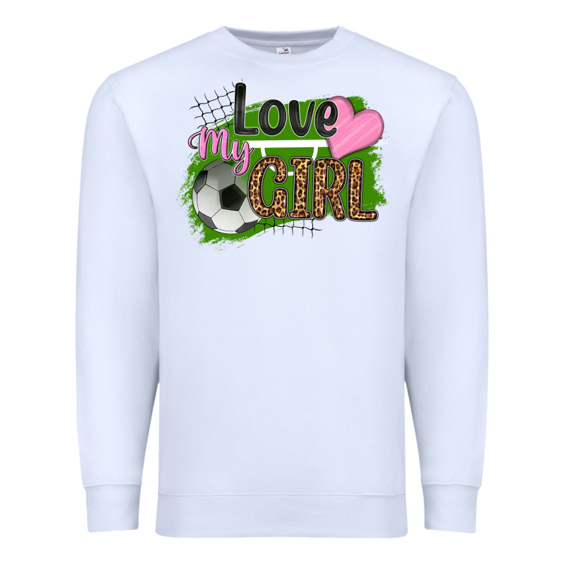 Love My Girl Soccer Premium Sweatshirt by HRA Design Shop | Teevron