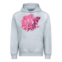 Heather Grey breast cancer patches Urban Hoodie - Jasminsmagicworld