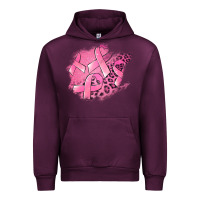 Mauve Wine breast cancer patches Urban Hoodie - Jasminsmagicworld