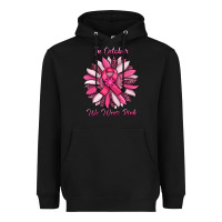 Black in october we wear pink sunflower Heavyweight Hoodie - RanaPortraitStore