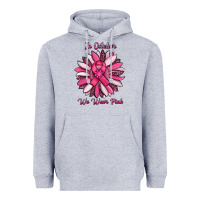 Heather Grey in october we wear pink sunflower Heavyweight Hoodie - RanaPortraitStore