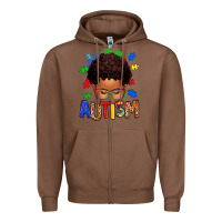 Chestnut autism afro kid Zipper Hoodie - texasbilliewilder