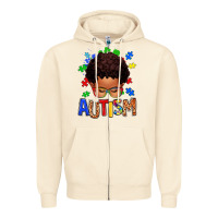 Sandshell autism afro kid Zipper Hoodie - texasbilliewilder