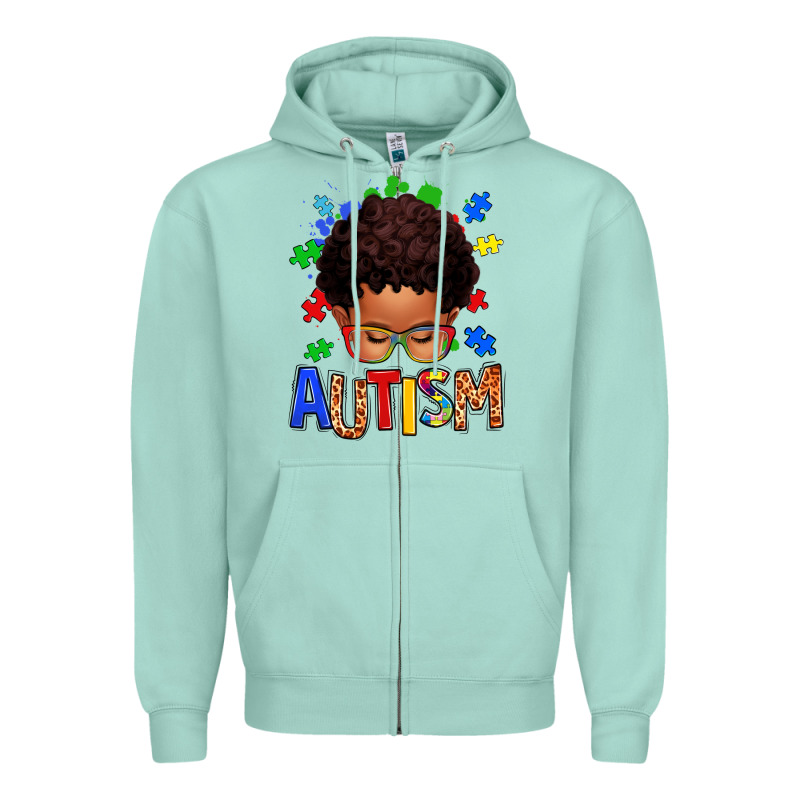 Autism Afro Kid Zipper Hoodie by texasbilliewilder | Teevron